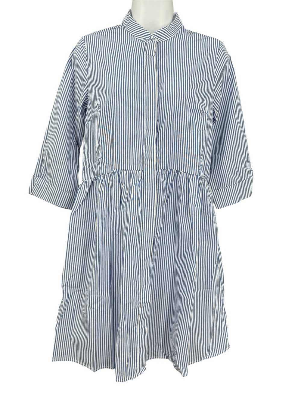 Tuckernuck Blue Stripe Royal Shirt Boxy Cotton Mini Dress Size XS